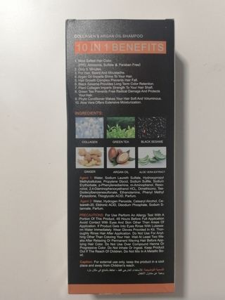 Champú Tinte Disaar Negro Colágeno Argan Oil