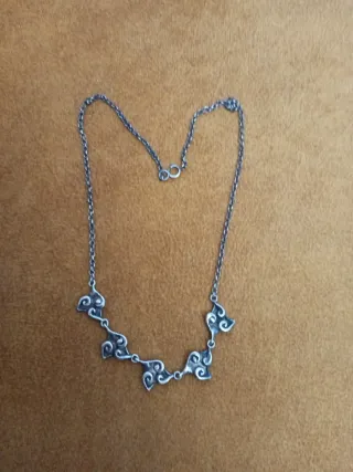 Gargantilla Plata Envejecida Nubes