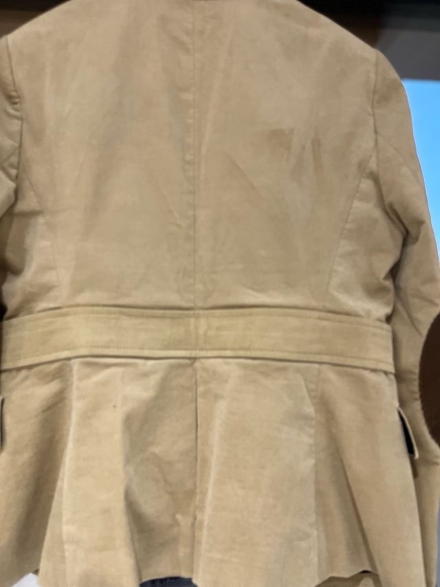 Blazer Zara Beige Mujer Entallado