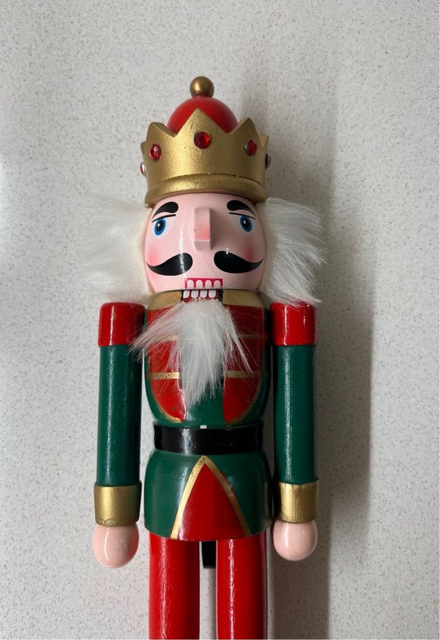 Schiaccianoci Natalizio in Legno 30cm Nuovo