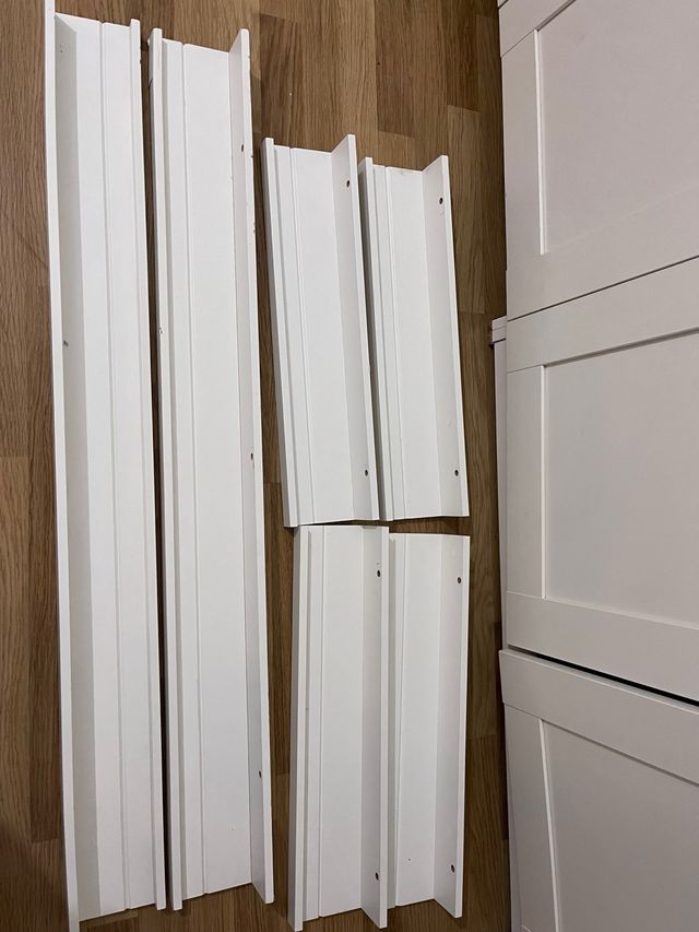 Estantería madera blanca cuadros/libros MOSLANDA