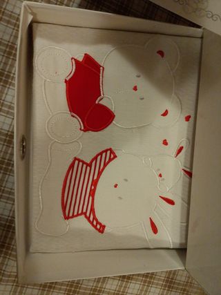 Set Lenzuola Culla Orsetti Rossi più copertina