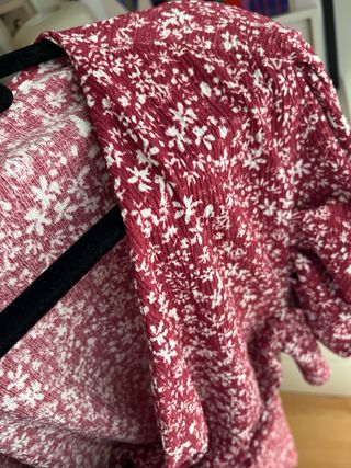 Vestido Mango floral rojo