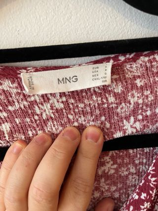 Vestido Mango floral rojo