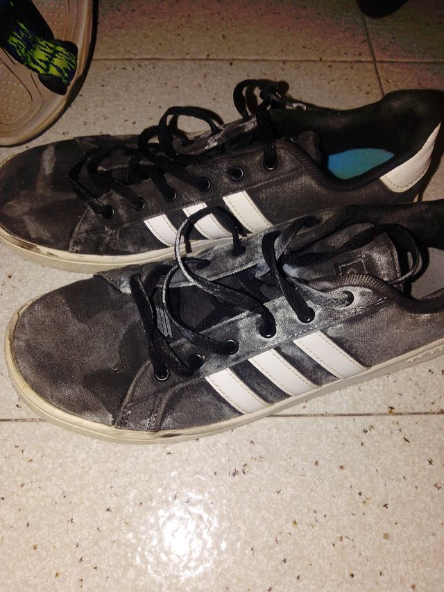 Zapatillas altas azules con parche de tigre