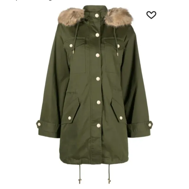 Parka Michael Kors verde y oro