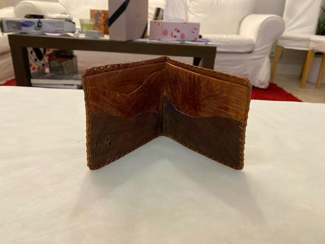 Cartera de piel de serpiente Mexicana para hombre