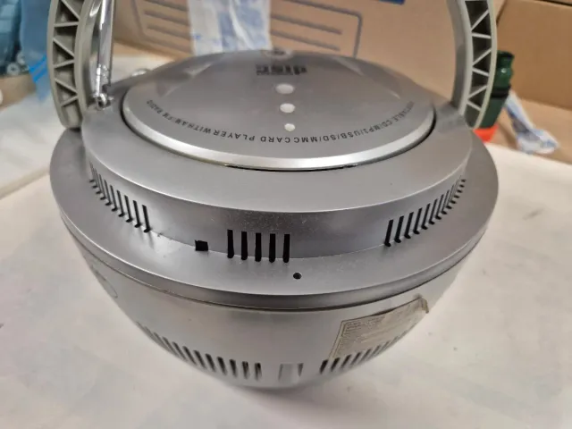 Radio CD OVEREECH CR-01 Plata/Rojo