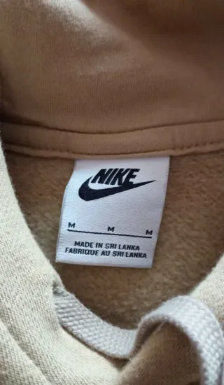 Felpa ragazzo Nike con cappuccio beige