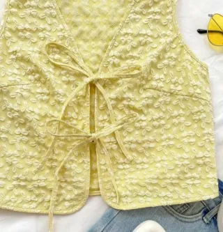 Chaleco ligero floral sin etiqueta XL