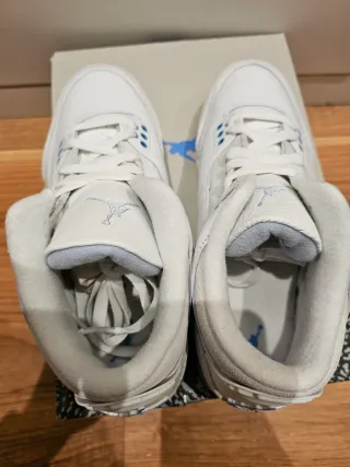Nine air Jordan 3 Retro UNC Talla 38