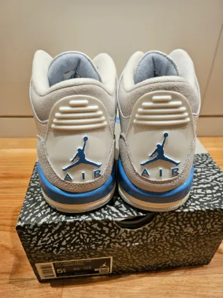 Nine air Jordan 3 Retro UNC Talla 38