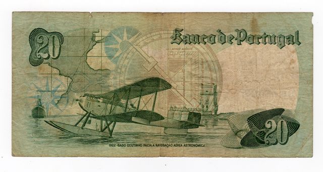 Billete de 20 escudos portugueses de 1978