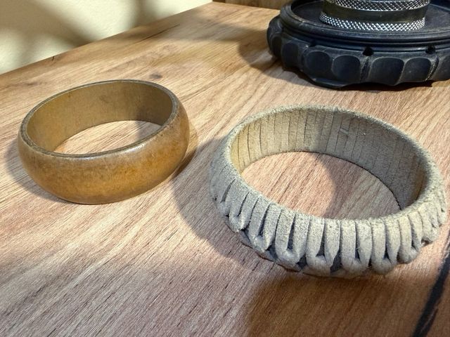 Pulsera tejida de bambú