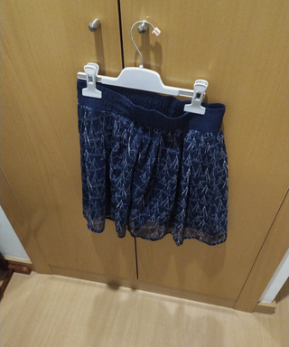 Falda tul azul barcos