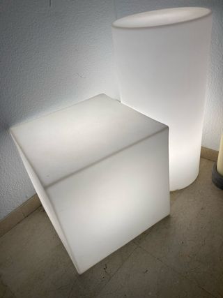 Lámpara Cubo y Cilindro Luminoso