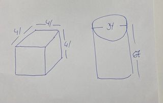 Lámpara Cubo y Cilindro Luminoso