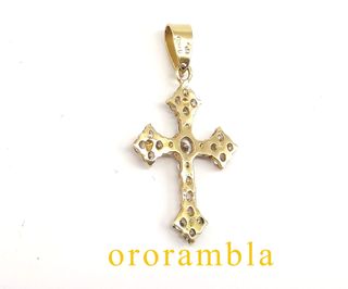 Cruz oro 18k con circonitas