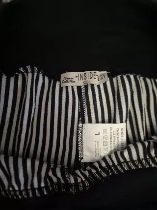 Pantalón rayas vestir negro y blanco