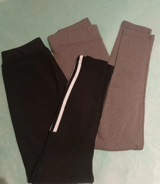 Mallas Leggings con Pelito Negro y Gris