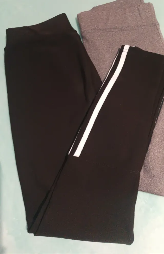 Mallas Leggings con Pelito Negro y Gris