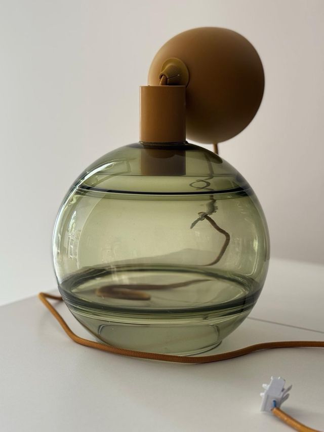 Lámpara colgante Ikea cristal y metal