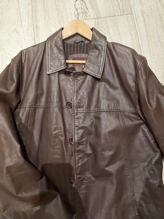 Americana de piel para hombre