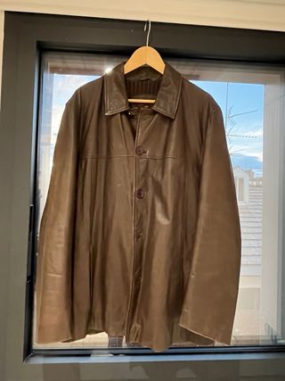 Americana de piel para hombre