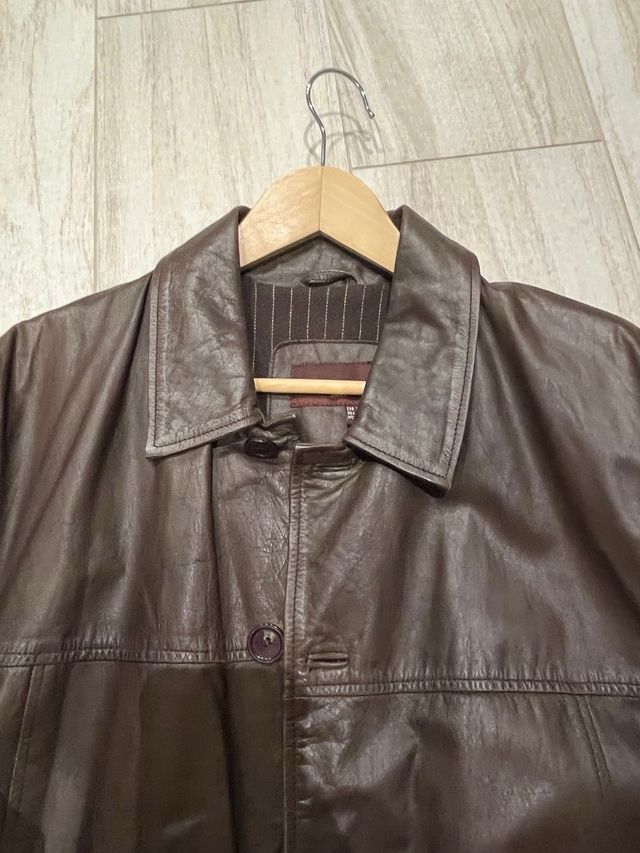 Americana de piel para hombre