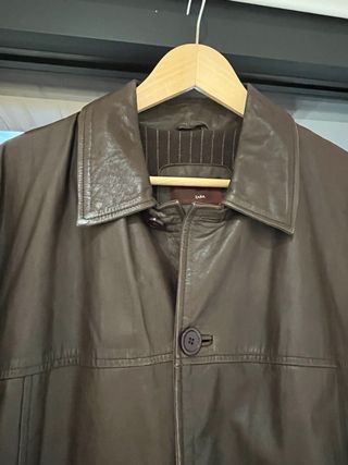 Americana de piel para hombre