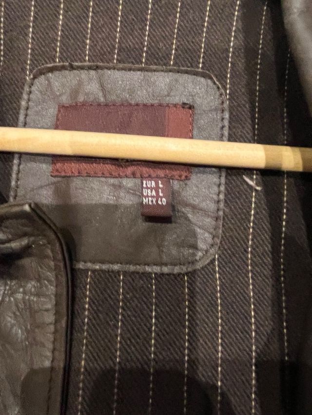 Americana de piel para hombre