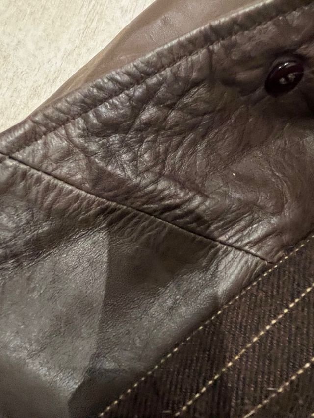 Americana de piel para hombre