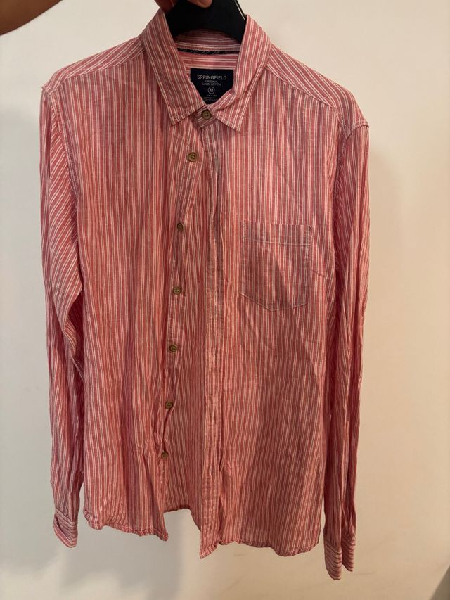 Camisa Springfield Rayas Rosas Talla M