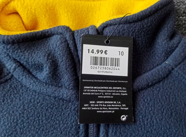 Forro Polar Cremallera Talla 10 (A ESTRENAR)