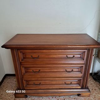 Cassettiera Legno Massello 3 Cassetti