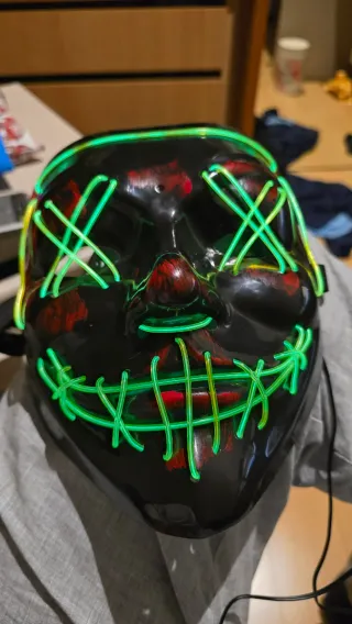 Mascara Purga LED Verde Negra