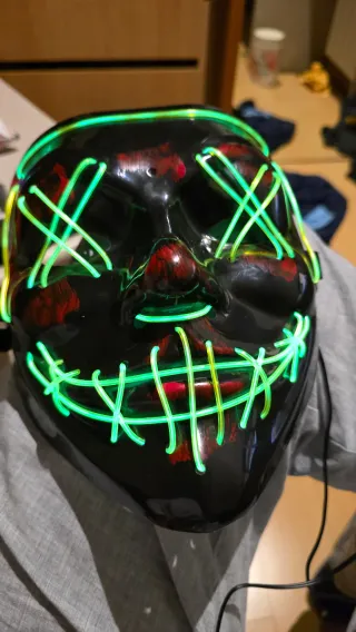 Mascara Purga LED Verde Negra