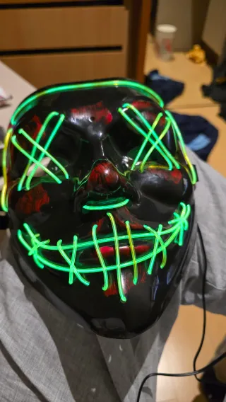 Mascara Purga LED Verde Negra