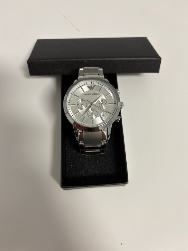 Orologio Emporio Armani in Argento e Bianco