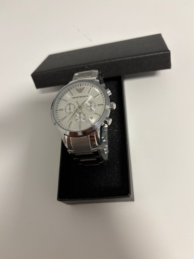 Orologio Emporio Armani in Argento e Bianco