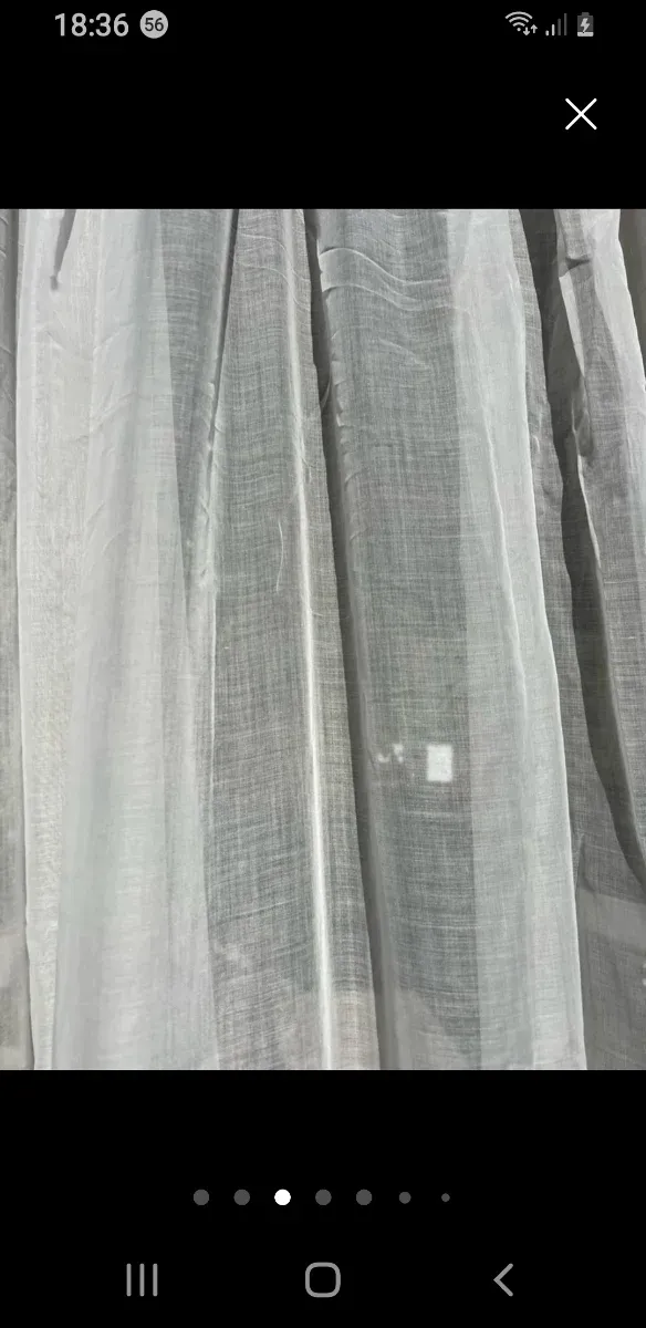 Visillos blancos de tela