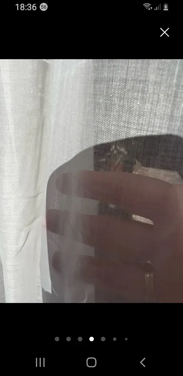 Visillos blancos de tela