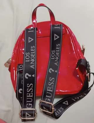 Mochila Guess Roja Charol