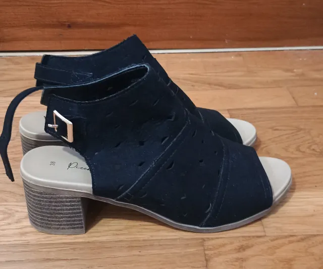 Botín Sandalia Negro Talla 38