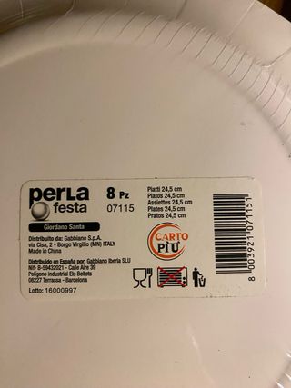 Set 16 piatti carta fondi Natale con Babbo Natale