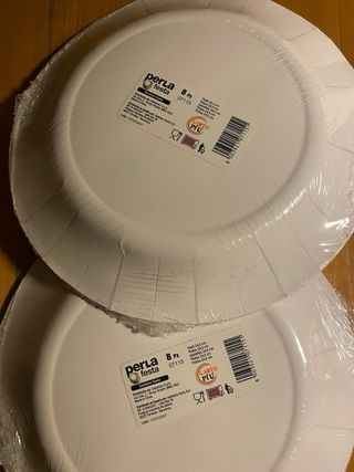 Set 16 piatti carta fondi Natale con Babbo Natale