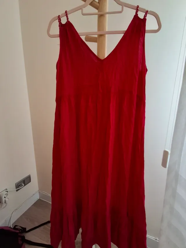 Vestido rosa largo verano Talla S