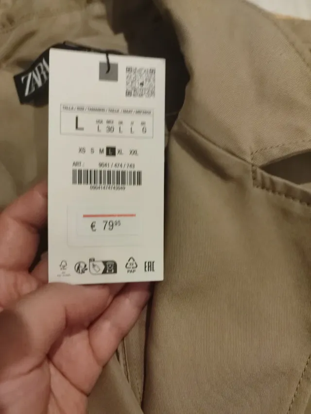 Trench Zara Larga Cinturón (NUEVA CON ETIQUETA)