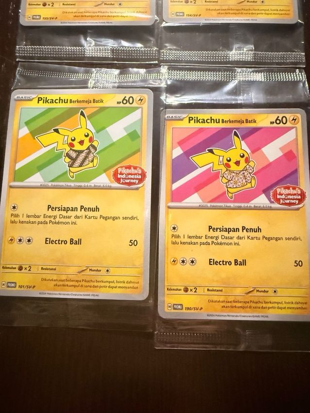 Pikachu Berkemeja Batik Promo Sigillato Set 4 Cart