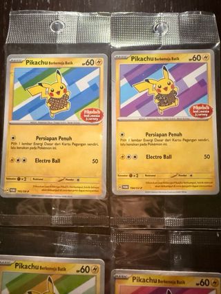 Pikachu Berkemeja Batik Promo Sigillato Set 4 Cart